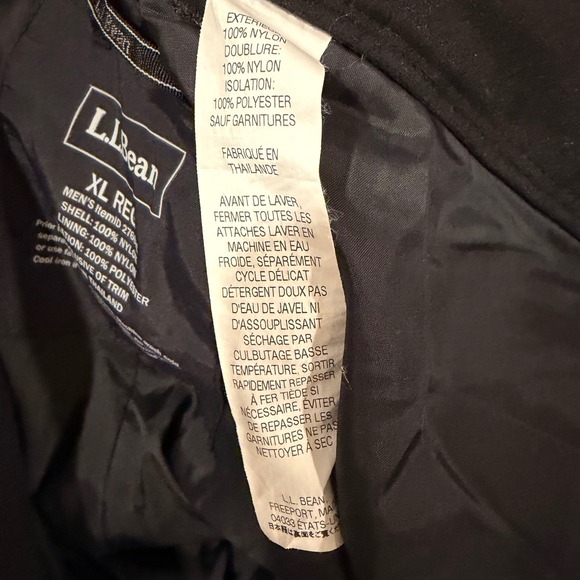 L.L.Bean Men's XL Regular Black Insulated Snow Ski Pants Winter - Picture 4 of 4